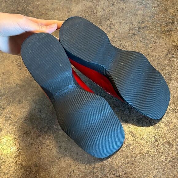 GUCCI size 35 Red Patent Leather Shoes Slides - Picture 8 of 14